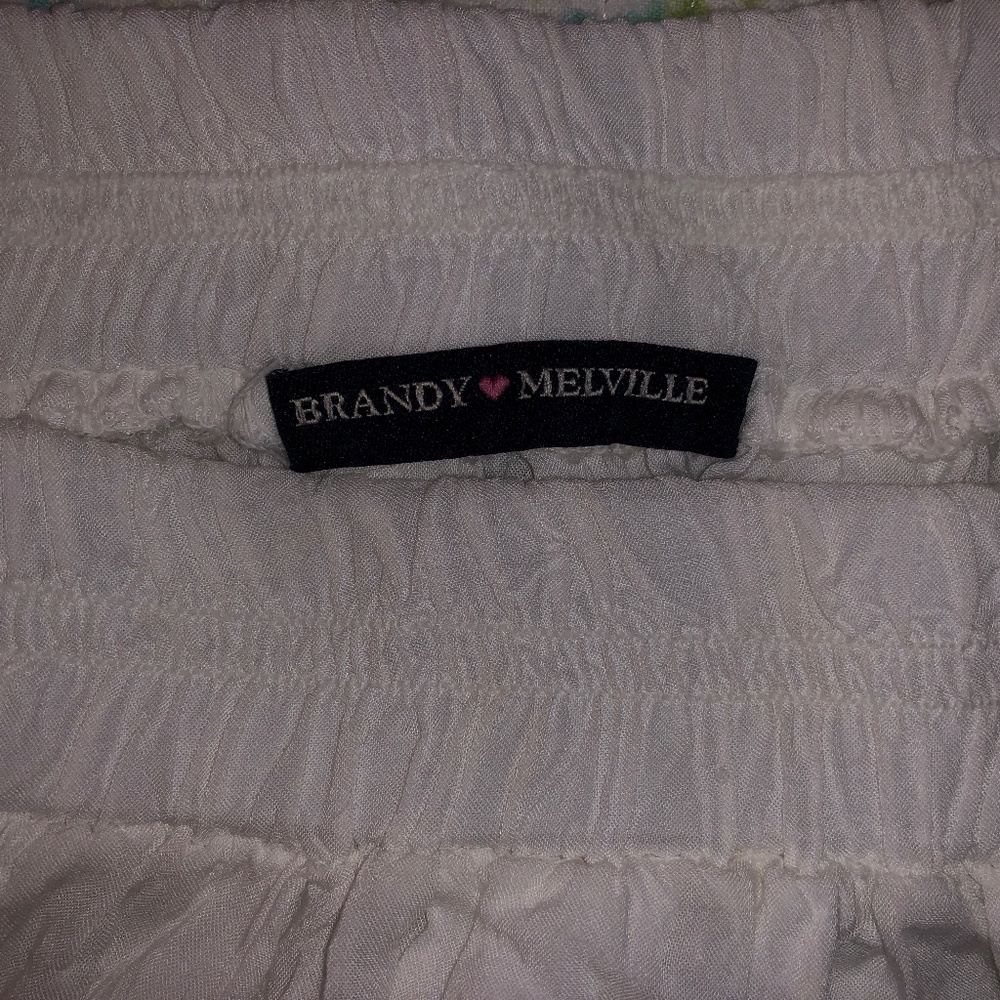 Brandy Melville White Flowy Skirt